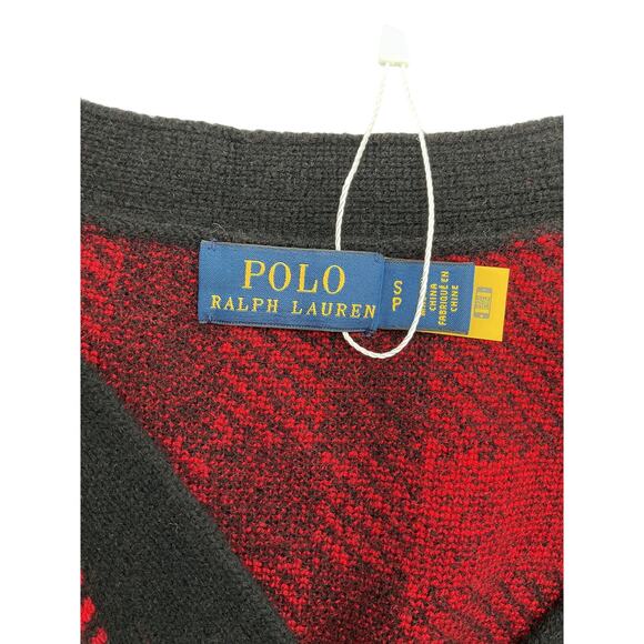 Ralph Lauren Red Merino Wool Cardigan Size S - Picture 4 of 4